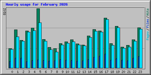 Hourly usage for February 2026
